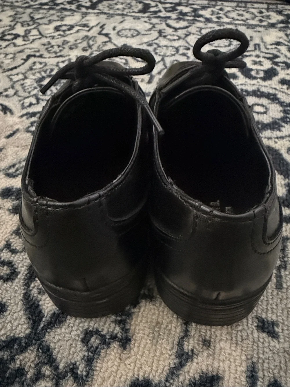 👞 Stafford Classic Black Boy’s Cap-Toe Lace-Up Dress Shoes
